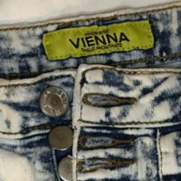 Acid Wash High Wasted Jean Shorts - Picture 7 of 7